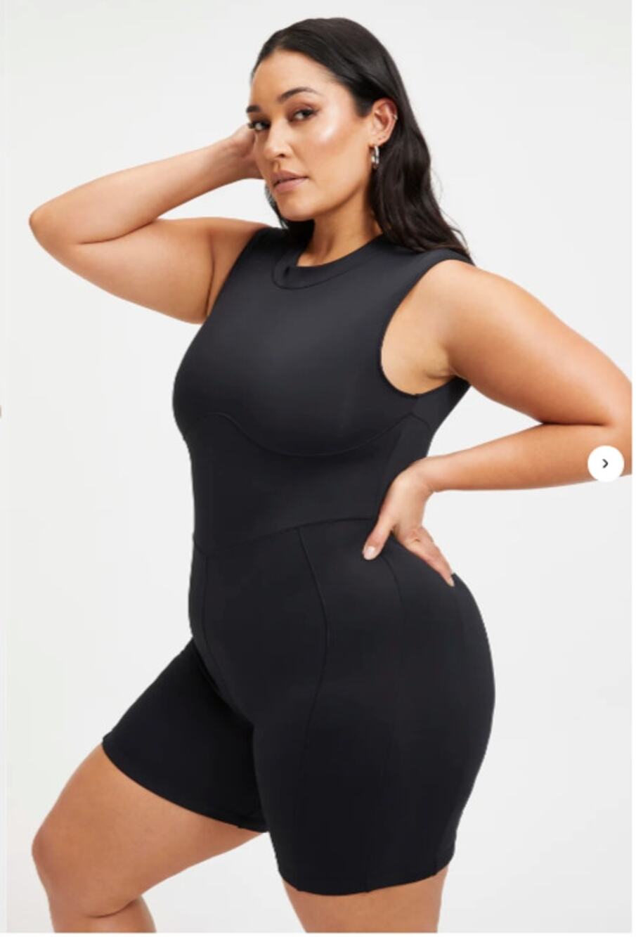 GOOD AMERICAN NWT Good Compression Athletic Bodysuit in Black // XL